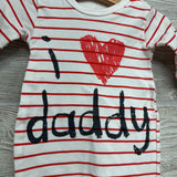 Outfit I Heart Daddy Striped 3-6M