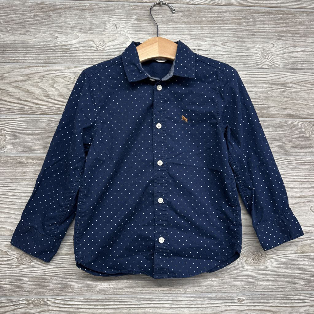Button Up Shirt Polka Dots 4t