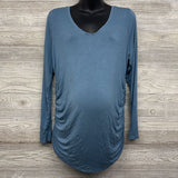LS Ruched V Neck Shirt Large