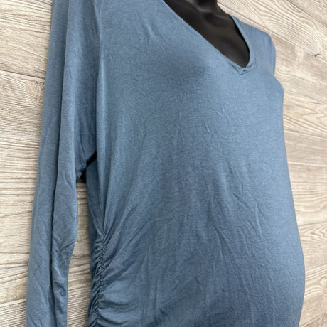 LS Ruched V Neck Shirt Large