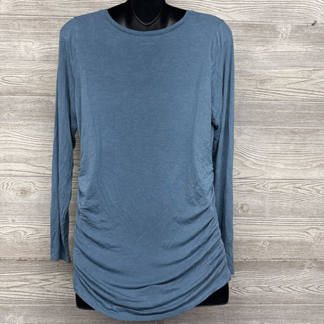 LS Ruched V Neck Shirt Large