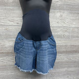 Full Panel Denim Shorts Ripped 14/Large