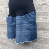 Full Panel Denim Shorts Ripped 14/Large