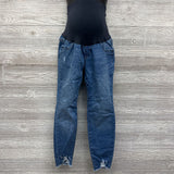 Full Panel Straight Jeggings Frayed Ankle 14/Large
