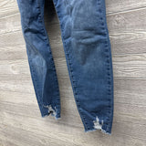 Full Panel Straight Jeggings Frayed Ankle 14/Large