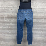 Full Panel Straight Jeggings Frayed Ankle 14/Large