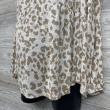 Peplum Animal Print Shirt Medium