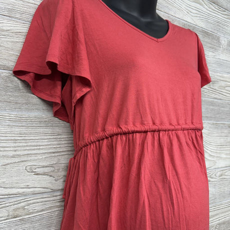 Peplum V Neck Side Tie Shirt Medium