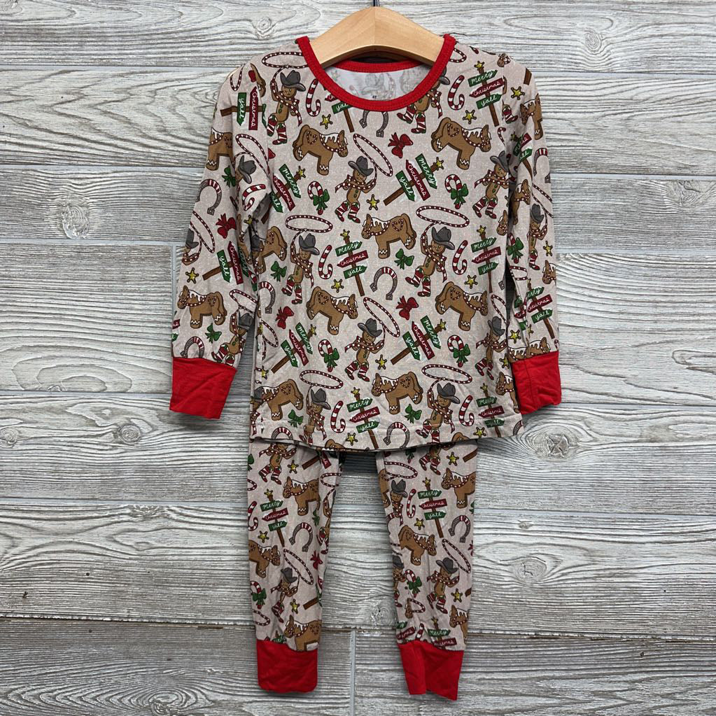 2 Pc LS Bamboo PJs Merry Christmas Y'all Gingerbread 4T
