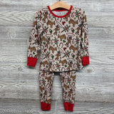 2 Pc LS Bamboo PJs Merry Christmas Y'all Gingerbread 4T