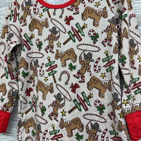 2 Pc LS Bamboo PJs Merry Christmas Y'all Gingerbread 4T