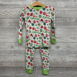 2 Pc LS Bamboo PJs Merry Christmas Grinch 3-4
