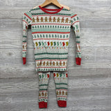2 Pc LS Bamboo PJs Nordic Trees Gingerbread 9-10
