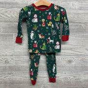 2 Pc LS Bamboo PJs Dogs Christmas Lights 12-18M*