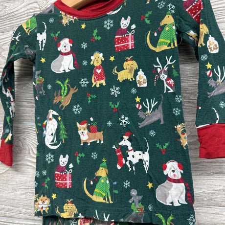 2 Pc LS Bamboo PJs Dogs Christmas Lights 12-18M*