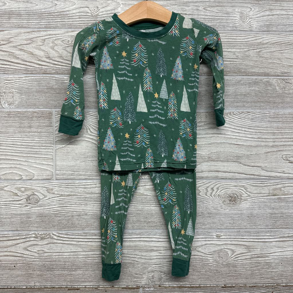 2 Pc LS Bamboo PJs Trees Stars 12-18M*