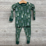 2 Pc LS Bamboo PJs Trees Stars 12-18M*