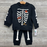NEW Hoodie & Jogger Sweatpants Skeleton Candy 2T