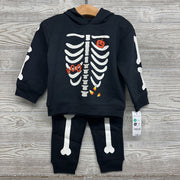 NEW Hoodie & Jogger Sweatpants Skeleton Candy 2T