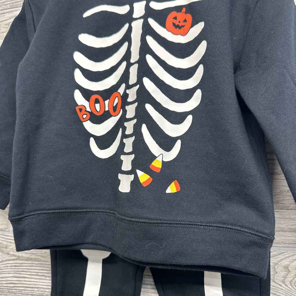 NEW Hoodie & Jogger Sweatpants Skeleton Candy 2T