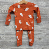 2 Pc LS PJs Ghosts Candy 12M