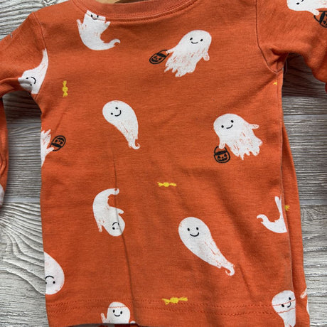 2 Pc LS PJs Ghosts Candy 12M
