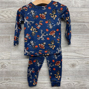2 Pc LS PJs Mickey Minnie Pumpkins 2T