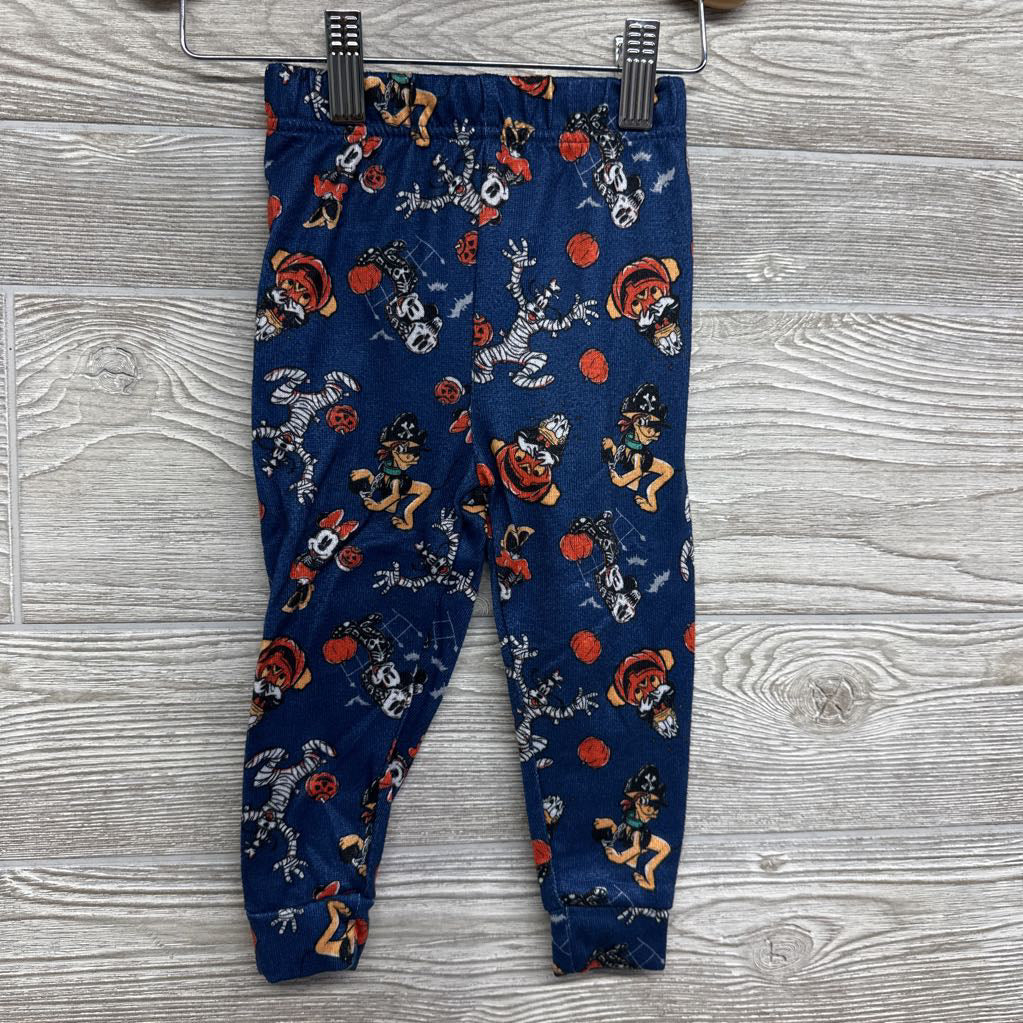 2 Pc LS PJs Mickey Minnie Pumpkins 2T