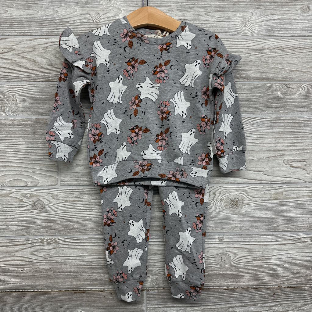 NEW Crewneck & French Terry Joggers Ghosts Flowers 2T