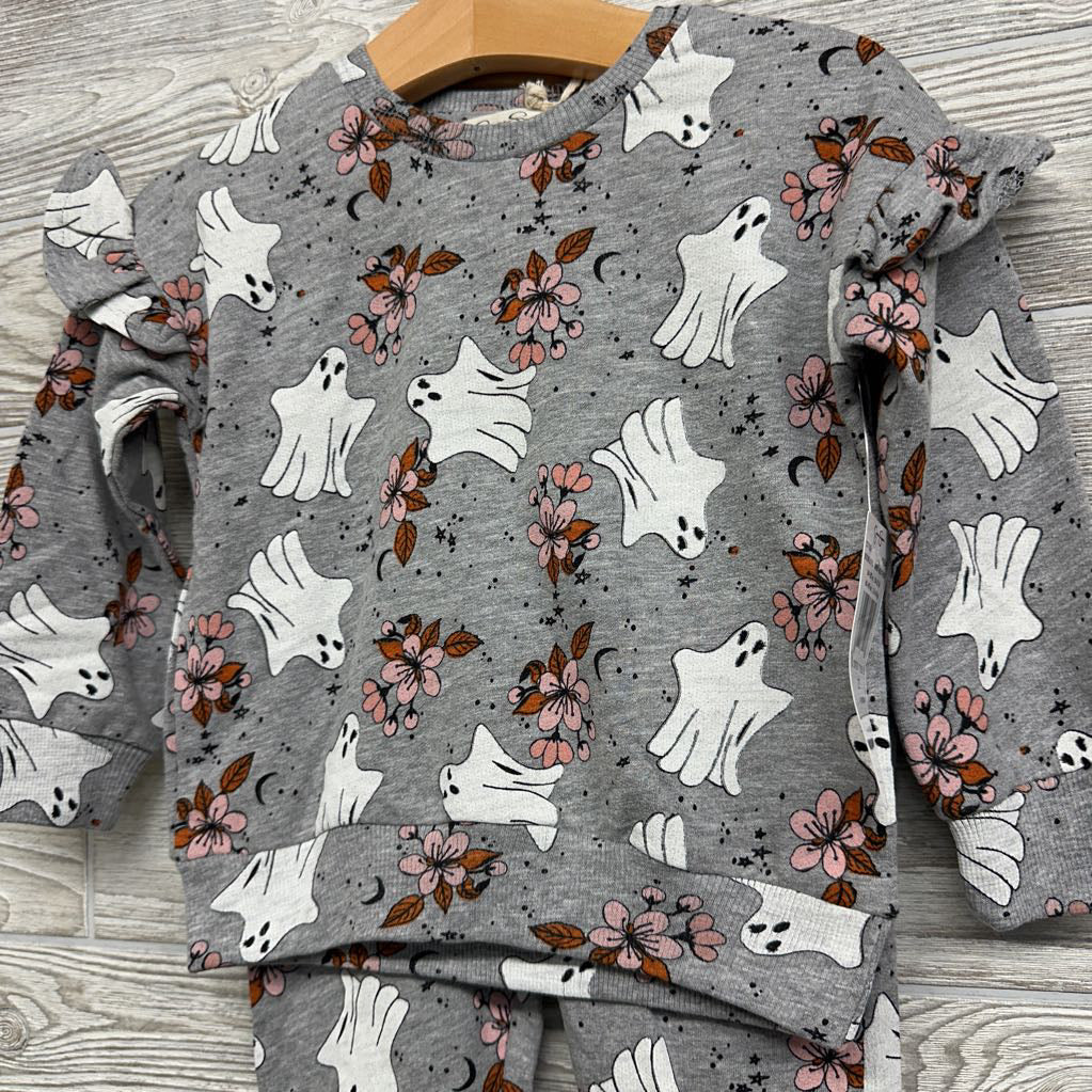 NEW Crewneck & French Terry Joggers Ghosts Flowers 2T