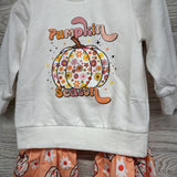 Crewneck Pumpkin Season & Bell Bottom Pants Flowers Pumpkins 18-24M