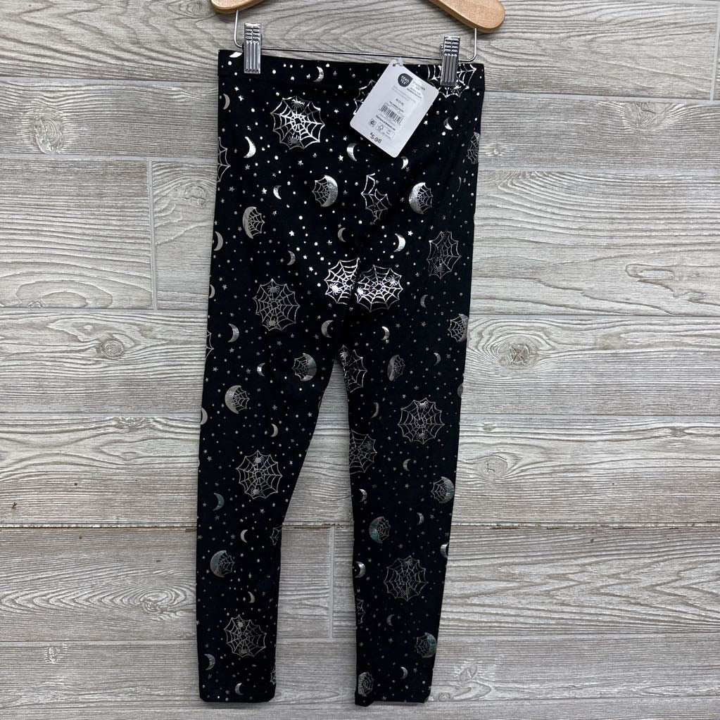 NEW Leggings Foil Spiderwebs Dots 7-8