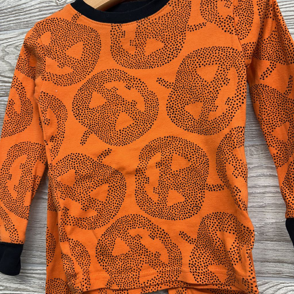 2 Pc LS PJs Dotted Pumpkins 4T
