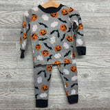 2 Pc LS PJs Ghosts Pumpkins Bats 2T