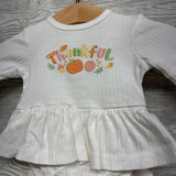 LS Ribbed Skirted Bodysuit Thankful & Leggings Pumpkins 3M