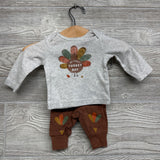 LS Shirt My First Turkey Day & Pants NB