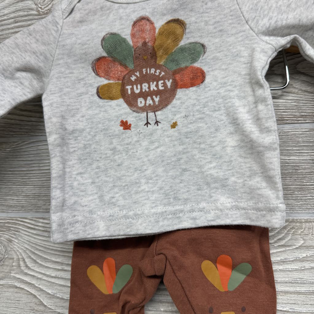 LS Shirt My First Turkey Day & Pants NB