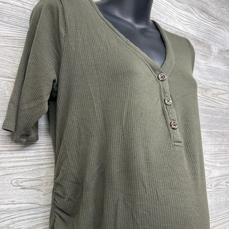 Henley Ribbed Shirt Large