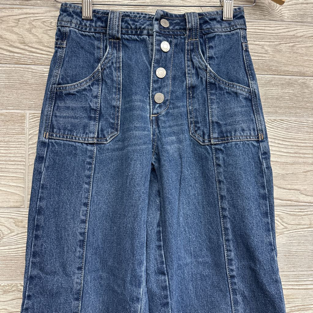 Wide Leg Jeans Button Fly 10