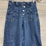 Wide Leg Jeans Button Fly 10
