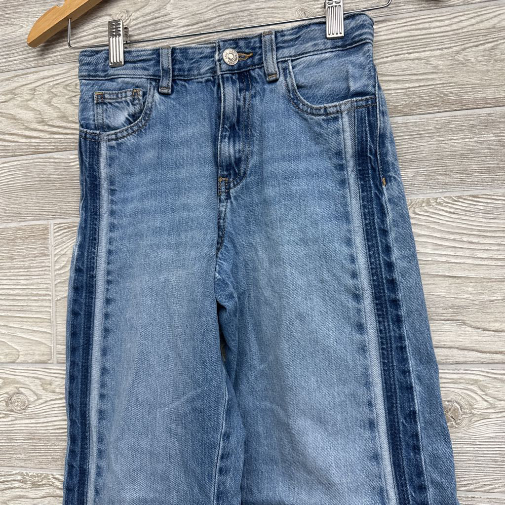 Two Tone Wide Leg Jeans 10