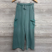 Wide Leg French Terry Cargo Pants 10-12