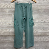 Wide Leg French Terry Cargo Pants 10-12