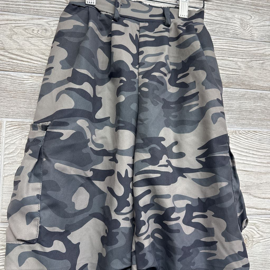 Camo Wide Leg Cargo Pants 8