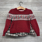 Sweater Nordic Hearts & Plaid Skirt 3T