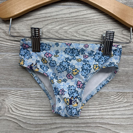 2 Pc Puff Sleeve Swimsuit Flowers Ruffle Trim 12M