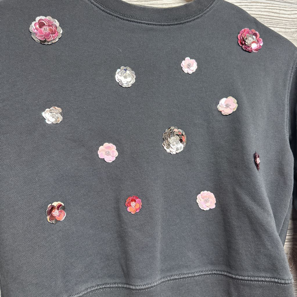 Crewneck Sequin Flowers 10-12