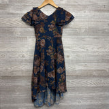 Chiffon Hi Low Dress Flowers 7