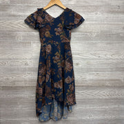 Chiffon Hi Low Dress Flowers 7