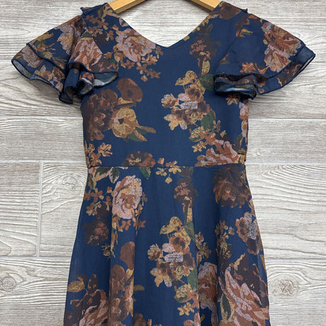 Chiffon Hi Low Dress Flowers 7